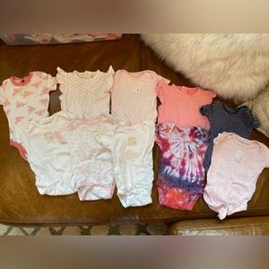 Baby girl onesie bodysuits bundle 3-6 months